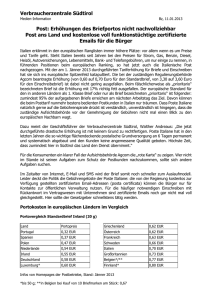 Presse - Information - Verbraucherzentrale Südtirol