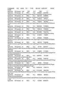 COMMAND PID USER FD TYPE DEVICE SIZE/OFF NODE NAME loginwind 36