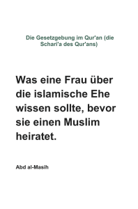 Was eine Frau über die islamische Ehe wissen sollte, bevor sie