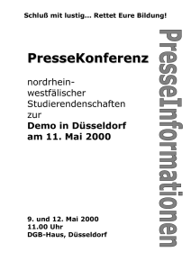 Pressekonferenz - Universität zu Köln