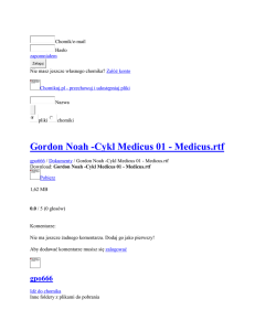 Gordon Noah Cykl Medicus 01 Medicus - Dokumenty