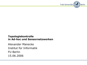 Topologiekontrolle - Institut für Informatik