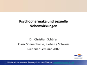 Psychopharmaka und sexuelle Nebenwirkungen - seminare