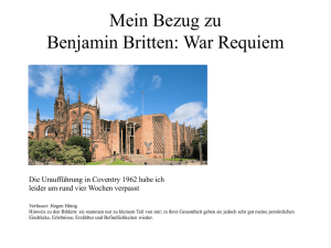 Mein Bezug zu Benjamin Britten: War Requiem