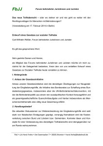 Forum behinderter Juristinnen und Juristen FbJJ c/o Horst Frehe Am
