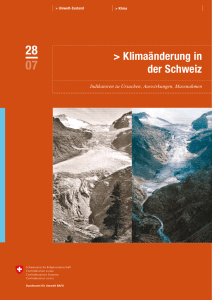 Klimaänderung in der Schweiz. Indikatoren zu Ursachen