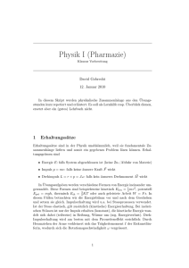Physik I (Pharmazie)