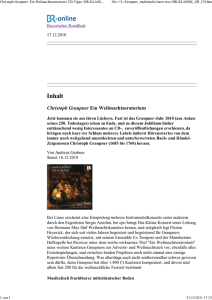 Christoph Graupner: Ein Weihnachtsoratorium | CD