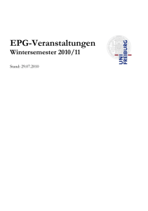 Wintersemester 2010/2011 - EPG
