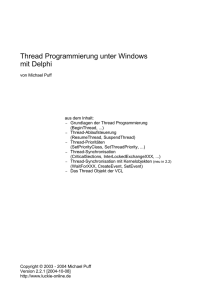 Thread Programmierung unter Windows mit Delphi