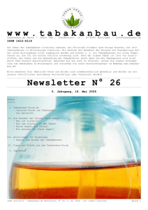 ISSN 1612-6114 - Tabakanbau.de