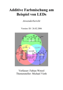 Additive Farbmischung am Beispiel von LEDs Anwenderbericht