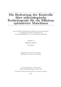 Die Bedeutung der Kontrolle über mikroskopische Freiheitsgrade für