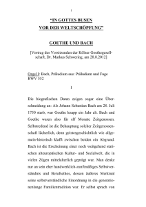 goethe und bach - Goethe