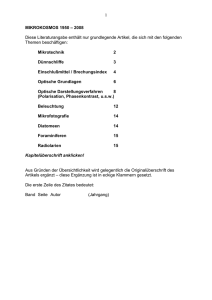 Mikroskopie und Mikrotechnik