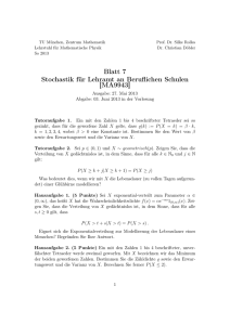 Blatt 7 Stochastik für Lehramt an Beruflichen Schulen [MA9943]