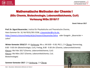 Vorlesungsfolien, werden laufend aktualisiert.