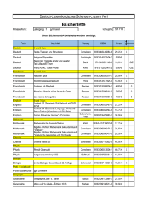Schulbuchliste für die Klassenstufe 11 - Schengen