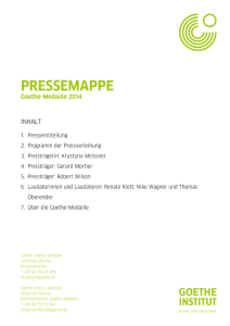 Pressemappe 2014 - Goethe