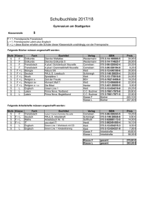 Schulbuchliste SGS für das Schuljahr 2017/18