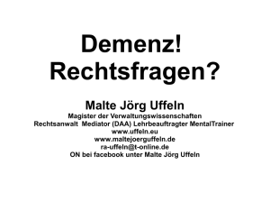 Demenz - Malte Jörg Uffeln