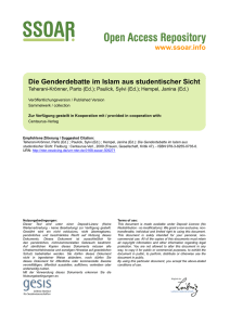 www.ssoar.info Die Genderdebatte im Islam aus studentischer Sicht