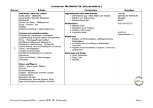 Curriculum Mathematik Geno - Genoveva