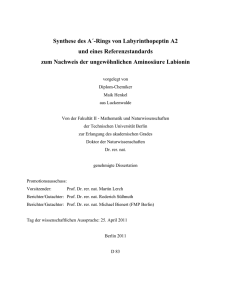 Synthese des A´-Rings von Labyrinthopeptin A2 und