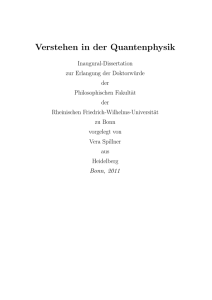 Verstehen in der Quantenphysik