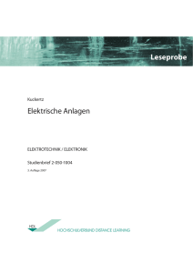 Elektrische Anlagen Leseprobe - Studienbriefshop der Agentur für