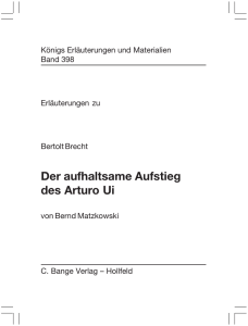 Der aufhaltsame Aufstieg des Arturo Ui