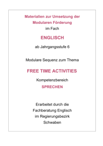 ENGLISCH FREE TIME ACTIVITIES