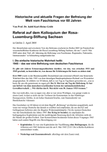 Referat auf dem Kolloquium der Rosa- Luxemburg