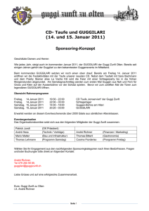 CD- Taufe und GUGGILARI (14. und 15. Januar 2011) Sponsoring