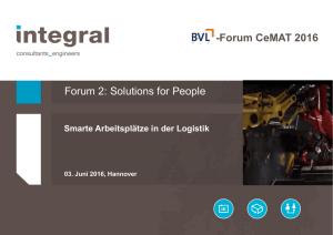 -Forum CeMAT 2016 Forum 2: Solutions for People