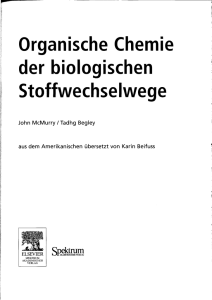 Organische Chemie der biologischen Stoffwechselwege