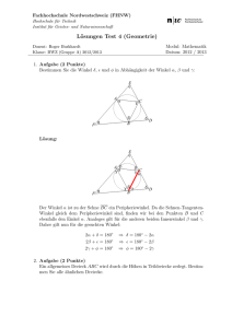 Lösungen Test 4 (Geometrie)