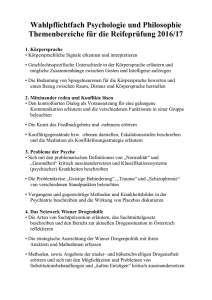 Wahlpflichtfach Psychologie und Philosophie Themenbereiche für