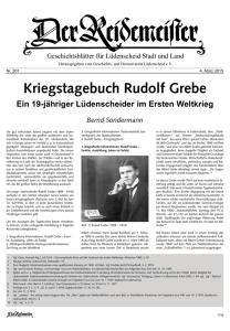 Kriegstagebuch Rudolf Grebe