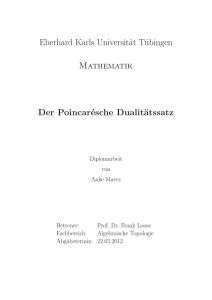 Diplomarbeit Anke Maerz - Fachbereich | Mathematik