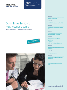 Schriftlicher Lehrgang Vertriebsmanagement