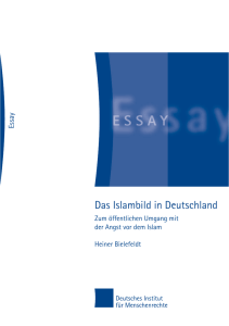 Das Islambild in Deutschland - Deutsches Institut für Menschenrechte