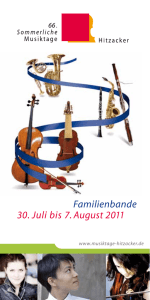 SMH 2011 Programm - Sommerliche Musiktage Hitzacker
