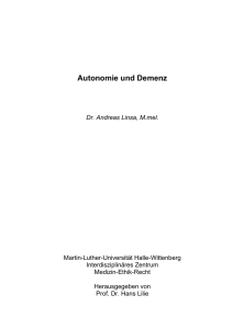 Autonomie und Demenz