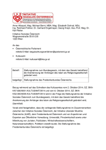 Begutachtung Islamgesetz 07 11 2014