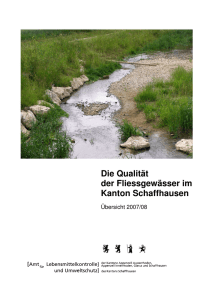 Die Qualität der Fliessgewässer im Kanton Schaffhausen
