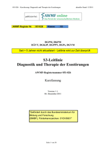 S3-Leitlinie Diagnostik und Therapie der Essstörungen