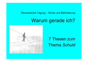 Warum gerade ich? - 7 Thesen zur Schuld