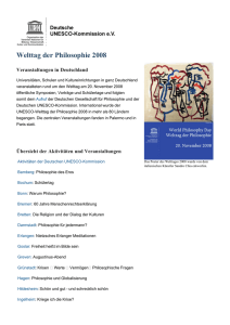 Welttag der Philosophie 2008 - Deutsche UNESCO