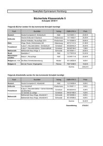 Aktuelle Schulbuchlisten